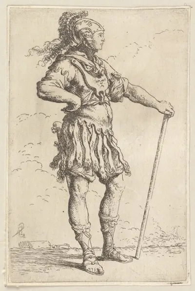 Soldier With Cane Facing Right