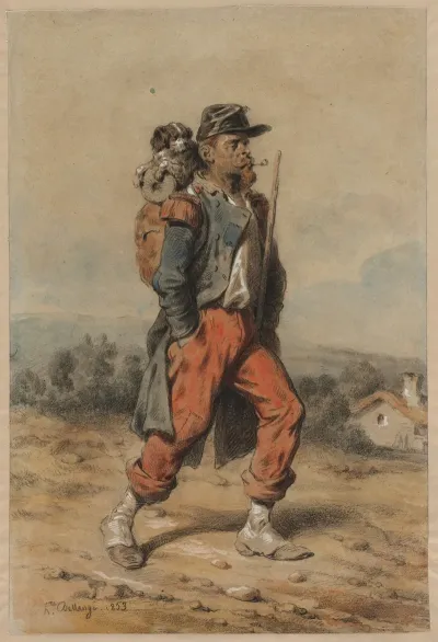 Soldier With Dog