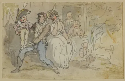 Soldier With His Family