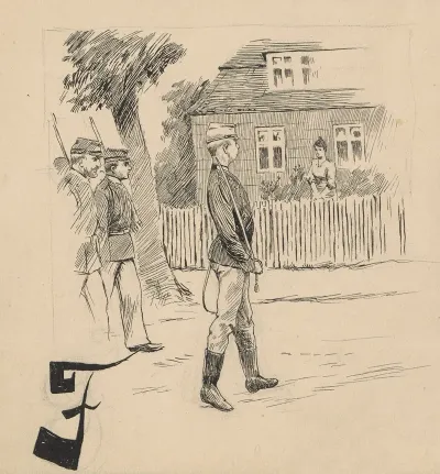 Soldiers Marching Down The Street