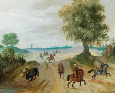 Soldiers On Horseback In A Landscape