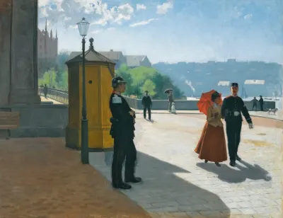 Soldiers Outside The Nationalmuseum Stockholm