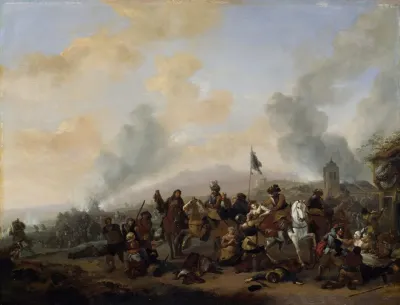 Soldiers Plundering A Village