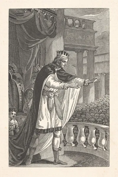 Solomon Blessing The Congregation Of Israel