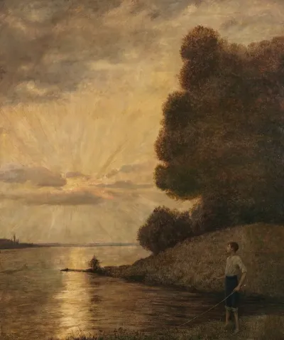 Sonnenuntergang Am Oberrhein