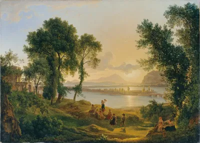Sonnenuntergang Uber Den Campi Flegrei Gegen Die Inseln Procida Und Ischia Sonnenuntergang Uber Den Campi Elisi Gegen Die Insel Ischia