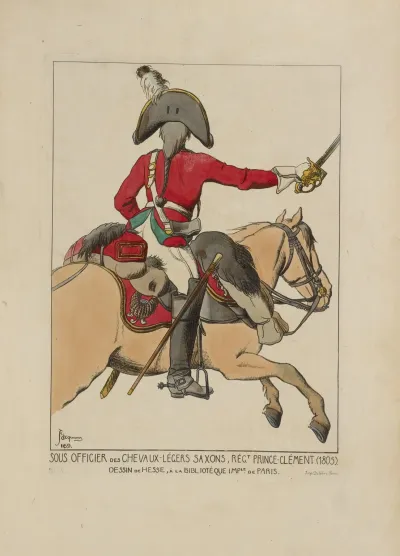 Sous Officier Des Chevaux Legers Saxons Regiment Prince Clement 1805