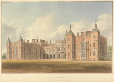 South East View Of Hatfield House The Seat Of The Marquis Of Salisbury