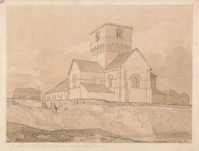South East View Of The Church Of Lery Near Pont De Larche Normandy
