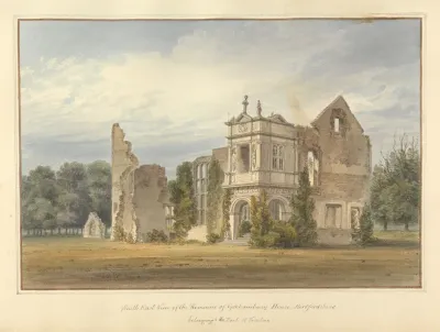 South East View Of The Remains Of The Gorhambury House Hertfordshire Belonging To The Earl Of Verulam
