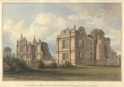 South East View Of The Ruins Of Moreton Corbet Castle Shropshire Belonging To Sir Andrew Corbet Bart