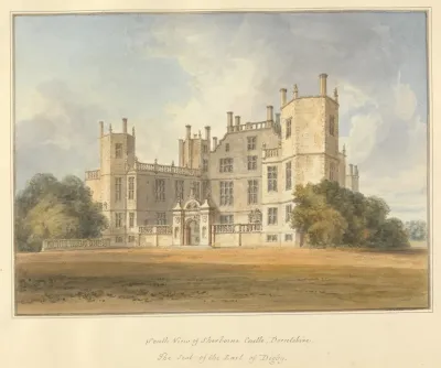 South View Of Sherbone Castle Dorsetshire The Seat Of The Earl Of Digby