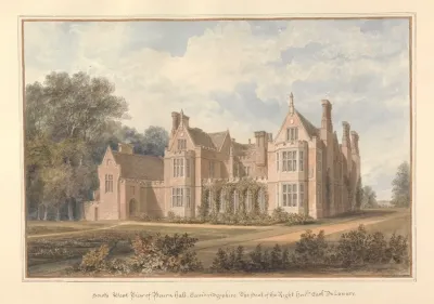 South West View Of Bourn Hall Cambridgeshire The Seat Of The Right Honble Earl Delawarr