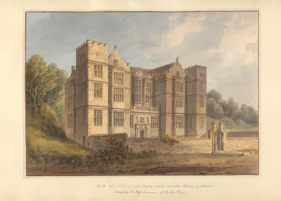South West View Of Fountains Hall Near The Abbey Yorkshire Belonging To Miss Larvience Of Studley Royal