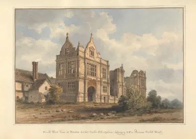 South West View Of Moreton Corbet Shropshire Belonging To Sir Andrew Corbet Bart