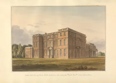 South West View Of Newby Hall Yorkshire The Seat Of The Right Honble Lord Grantham