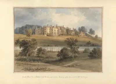 South West View Of Rushton Hall Northamptonshire The Seat Of The Honourable Mrs Cockayne