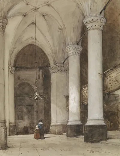 Southern Aisle Of The Great Church At The Hague