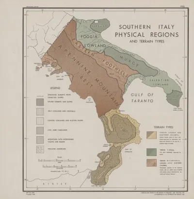 Southern Italy Physical Regions And Terrain Types