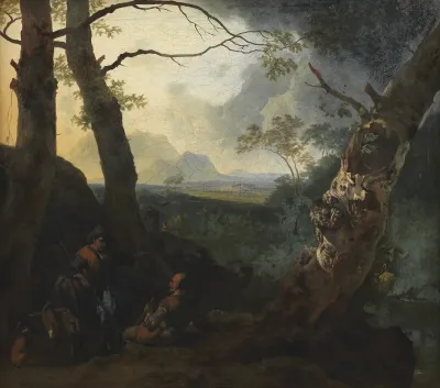 Southern Landscape With Herdsmen
