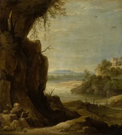 Southern Landscape With St Anthony The Hermit