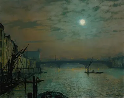 Southwark Bridge By Moonlight