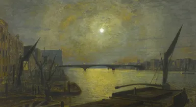Southwark Bridge From Blackfriars By Moonlight