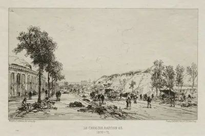 Souvenirs Artistiques Du Siege De Paris Le Cavalie Bastion 63