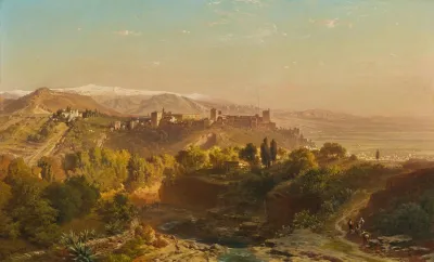 Spanische Landschaft Mit Blick Auf Die Alhambra