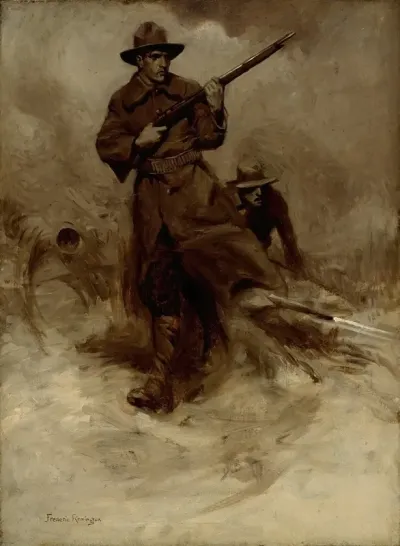 Spanish American War Soldiers In Action