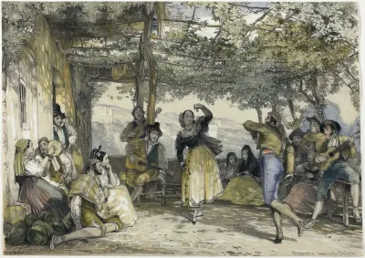 Spanish Peasants Dancing The Bolero