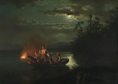 Spear Fishing On Lake Kroderen