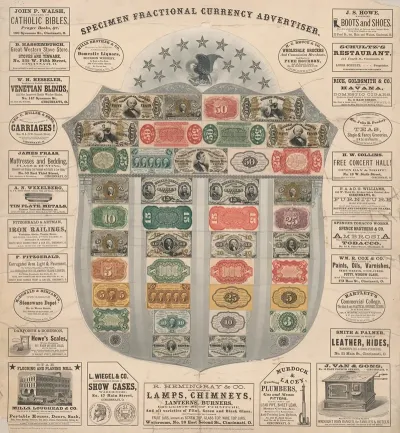 Specimen Fractional Currency Advertiser