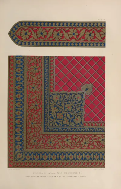 Specimen Of Indian Bullion Embroidery
