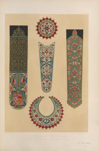 Specimens Of Enamelling From Indian Arms