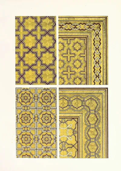 Specimens Of Modern French Ornamental Wood Flooring Parquetage En Marqueterie