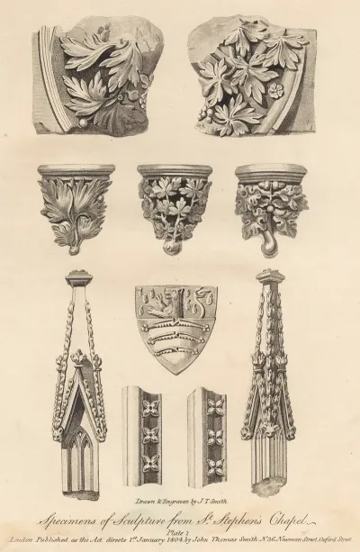 Specimens Of Sculpture From St Stephens Chapel Plate I