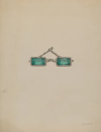 Spectacles With Green Lenses