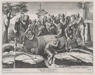 Speculum Romanae Magnificentiae Attilius Regulus In A Barrel