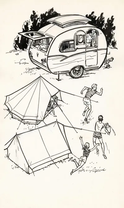 Spelende Kinderen Op Een Camping