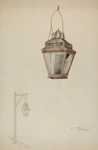 Sperm Oil Street Lamp