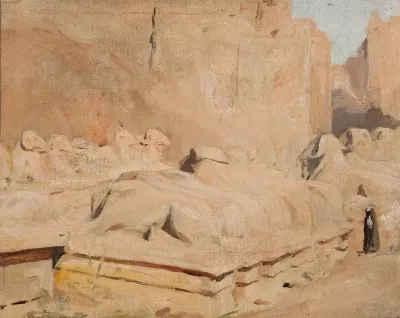 Sphinx Alley Temple Of Amun Re From The Journey To Egypt