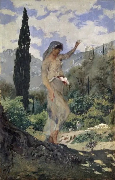 Spinning Girl On Corfu