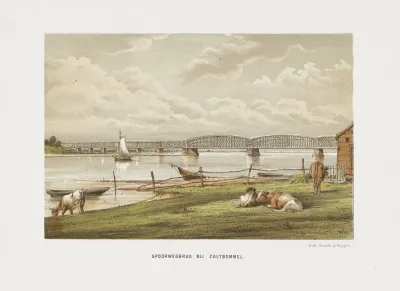 Spoorwegbrug Bij Zaltbommel