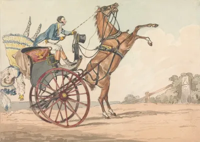 Sporting Discoveries Or The Miseries Of Driving Up And Down Or The Endeavor To Discover Which Way Your Horse Is Inclined To Come Down Backwards Or Forwards