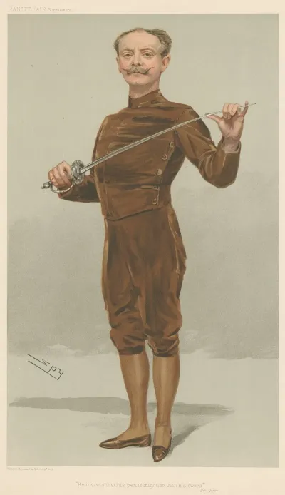 Sports Miscellaneous Fencing He Insists That His Pen Is Mightier Than His Sword Mr Egerton Castle
