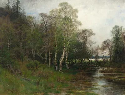 Spring Landscape Motif From Tullinge In Sodermanland