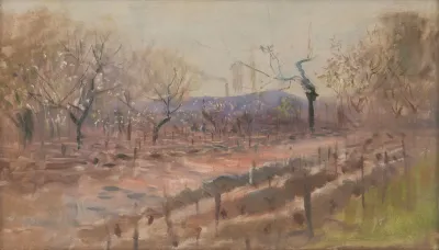Spring Landscape Spring In An Orchard
