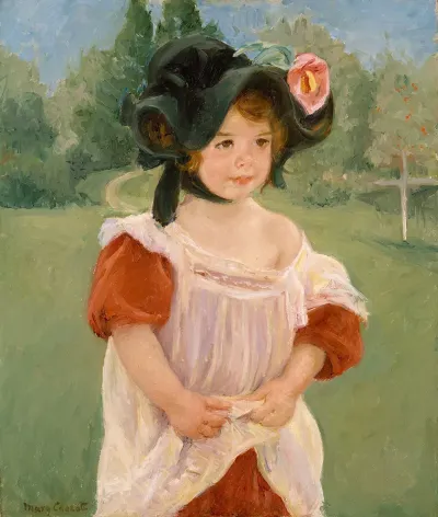 Spring Margot Standing In A Garden Fillette Dans Un Jardin