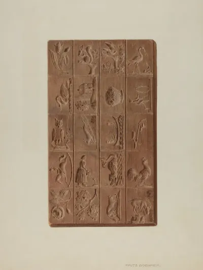 Springerle Board For Christmas Cakes